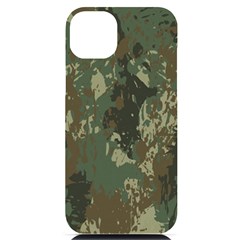 Camouflage Splatters Background Iphone 14 Plus Black Uv Print Case by Grandong