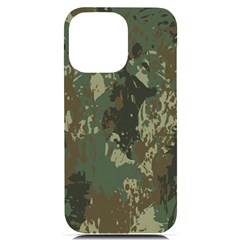 Camouflage Splatters Background Iphone 14 Pro Max Black Uv Print Case by Grandong