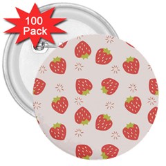 Strawberries Pattern Design 3  Buttons (100 Pack)  by Grandong