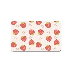 Strawberries Pattern Design Magnet (name Card) by Grandong