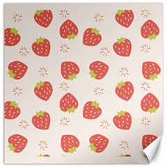 Strawberries Pattern Design Canvas 12  X 12  by Grandong