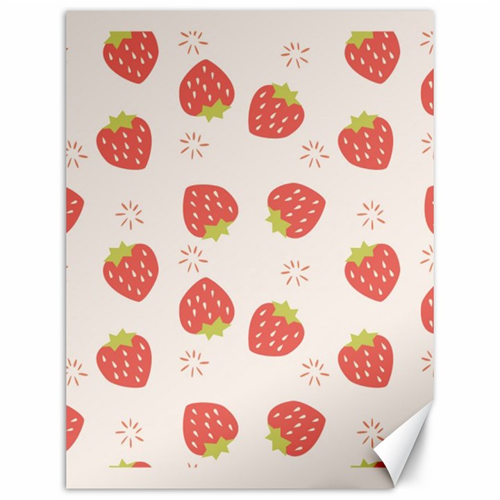 Strawberries Pattern Design Canvas 12  x 16 