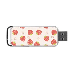 Strawberries Pattern Design Portable Usb Flash (one Side) by Grandong