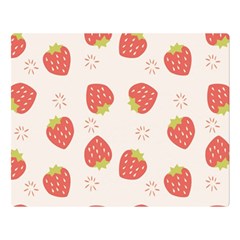 Strawberries Pattern Design Two Sides Premium Plush Fleece Blanket (large) by Grandong