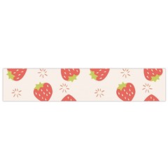 Strawberries Pattern Design Small Premium Plush Fleece Scarf by Grandong