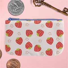 Strawberries Pattern Design Large Coin Purse by Grandong