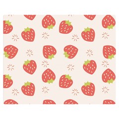 Strawberries Pattern Design Premium Plush Fleece Blanket (medium)