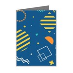 Flat Design Geometric Shapes Background Mini Greeting Card Left