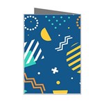 Flat Design Geometric Shapes Background Mini Greeting Card Right