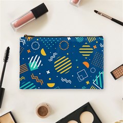 Flat Design Geometric Shapes Background Cosmetic Bag (medium) by Grandong