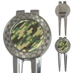 Camouflage Pattern Background 3-in-1 Golf Divots by Grandong