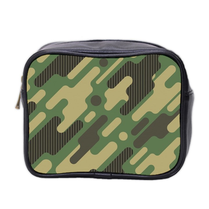 Camouflage Pattern Background Mini Toiletries Bag (Two Sides)