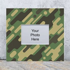 Camouflage Pattern Background White Wall Photo Frame 5  X 7  by Grandong