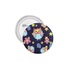 Owl Stars Pattern Background 1 75  Buttons by Grandong