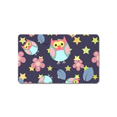 Owl Stars Pattern Background Magnet (name Card) by Grandong