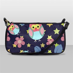 Owl Stars Pattern Background Shoulder Clutch Bag by Grandong