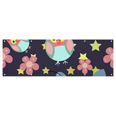 Owl Stars Pattern Background Banner And Sign 12  X 4  by Grandong