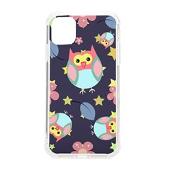 Owl Stars Pattern Background Iphone 11 Tpu Uv Print Case by Grandong