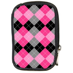 Seamless Argyle Pattern Compact Camera Leather Case by Grandong