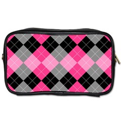 Seamless Argyle Pattern Toiletries Bag (one Side) by Grandong