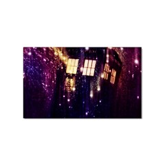 Tardis Regeneration Art Doctor Who Paint Purple Sci Fi Space Star Time Machine Sticker Rectangular (10 Pack) by Cemarart