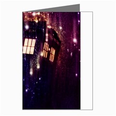 Tardis Regeneration Art Doctor Who Paint Purple Sci Fi Space Star Time Machine Greeting Cards (pkg Of 8) by Cemarart