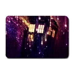 Tardis Regeneration Art Doctor Who Paint Purple Sci Fi Space Star Time Machine Small Doormat by Cemarart