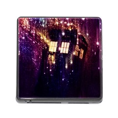 Tardis Regeneration Art Doctor Who Paint Purple Sci Fi Space Star Time Machine Memory Card Reader (square 5 Slot) by Cemarart