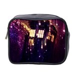 Tardis Regeneration Art Doctor Who Paint Purple Sci Fi Space Star Time Machine Mini Toiletries Bag (Two Sides) Front