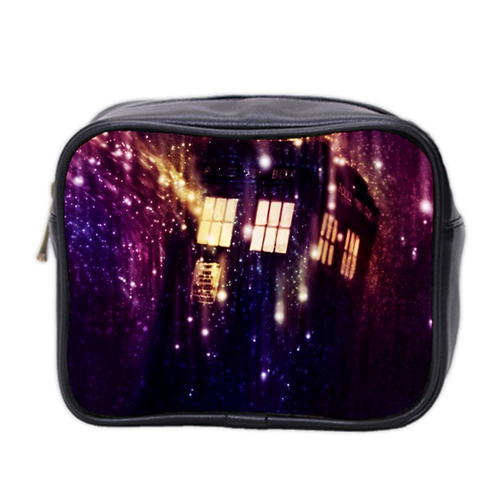 Tardis Regeneration Art Doctor Who Paint Purple Sci Fi Space Star Time Machine Mini Toiletries Bag (Two Sides)