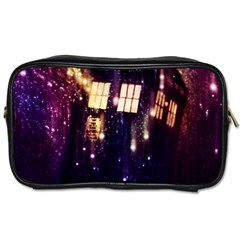 Tardis Regeneration Art Doctor Who Paint Purple Sci Fi Space Star Time Machine Toiletries Bag (two Sides) by Cemarart