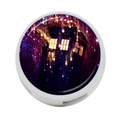 Tardis Regeneration Art Doctor Who Paint Purple Sci Fi Space Star Time Machine 4-port Usb Hub (one Side) by Cemarart