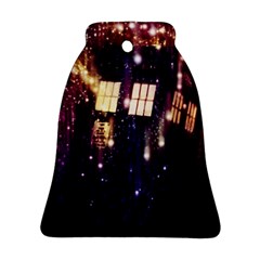 Tardis Regeneration Art Doctor Who Paint Purple Sci Fi Space Star Time Machine Bell Ornament (two Sides) by Cemarart