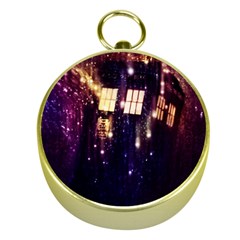 Tardis Regeneration Art Doctor Who Paint Purple Sci Fi Space Star Time Machine Gold Compasses by Cemarart