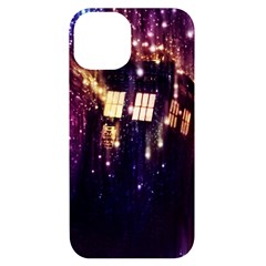 Tardis Regeneration Art Doctor Who Paint Purple Sci Fi Space Star Time Machine Iphone 14 Black Uv Print Case by Cemarart