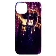 Tardis Regeneration Art Doctor Who Paint Purple Sci Fi Space Star Time Machine Iphone 14 Plus Black Uv Print Case by Cemarart