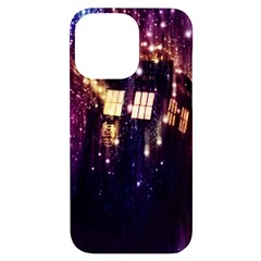 Tardis Regeneration Art Doctor Who Paint Purple Sci Fi Space Star Time Machine Iphone 14 Pro Max Black Uv Print Case by Cemarart