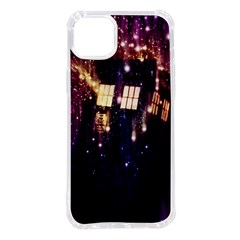 Tardis Regeneration Art Doctor Who Paint Purple Sci Fi Space Star Time Machine Iphone 14 Plus Tpu Uv Print Case by Cemarart