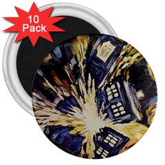 Tardis Doctor Who Pattern 3  Magnets (10 Pack)  by Cemarart