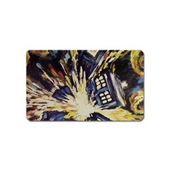 Tardis Doctor Who Pattern Magnet (name Card) by Cemarart