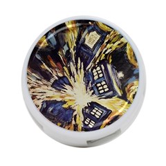 Tardis Doctor Who Pattern 4-port Usb Hub (one Side) by Cemarart