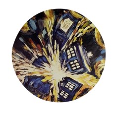 Tardis Doctor Who Pattern Mini Round Pill Box (pack Of 3) by Cemarart