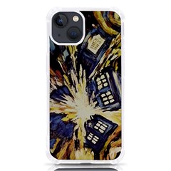 Tardis Doctor Who Pattern Iphone 13 Tpu Uv Print Case by Cemarart