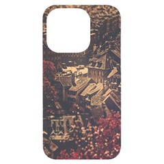 Vintage Cityscape City Retro Old Iphone 14 Pro Black Uv Print Case