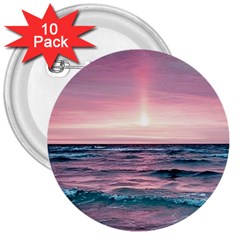 Sunset Ocean Beach Catcher Dream Evening Night Sunset 3  Buttons (10 Pack)  by Cemarart