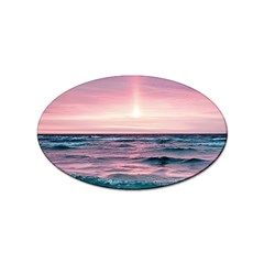 Sunset Ocean Beach Catcher Dream Evening Night Sunset Sticker Oval (10 Pack) by Cemarart