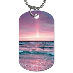 Sunset Ocean Beach Catcher Dream Evening Night Sunset Dog Tag (two Sides) by Cemarart