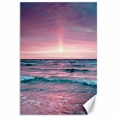 Sunset Ocean Beach Catcher Dream Evening Night Sunset Canvas 12  X 18  by Cemarart