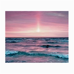 Sunset Ocean Beach Catcher Dream Evening Night Sunset Small Glasses Cloth (2 Sides) by Cemarart