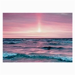 Sunset Ocean Beach Catcher Dream Evening Night Sunset Large Glasses Cloth (2 Sides) by Cemarart